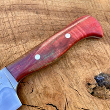 Load image into Gallery viewer, 8&quot; Chef&#39;s Knife with Red Curly Maple
