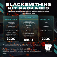 Load image into Gallery viewer, Blacksmithing Kits for Students - EFA Approved