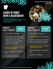 Load image into Gallery viewer, Bladesmithing Classes for Students - EFA Approved