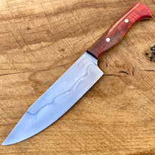 Load image into Gallery viewer, 8&quot; Chef&#39;s Knife with Red Curly Maple
