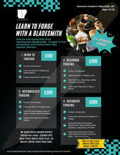 Load image into Gallery viewer, Blacksmithing Classes for Students - EFA Approved
