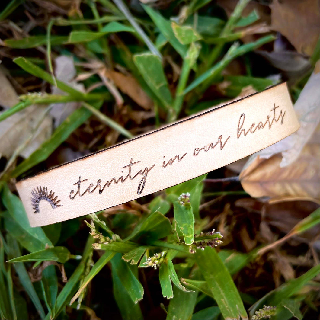 Eternity in Our Hearts Leather Bracelet