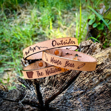 Load image into Gallery viewer, Leather Adjustable Bracelet - Customizable
