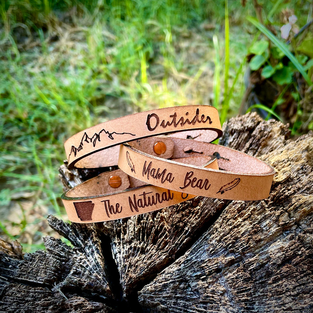 Wholesale: Leather Adjustable Bracelet - Customizable