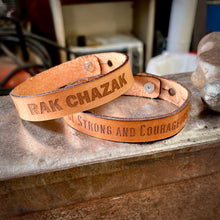Load image into Gallery viewer, BetterMan &quot;Rak Chazak&quot; Men&#39;s Leather Bracelet

